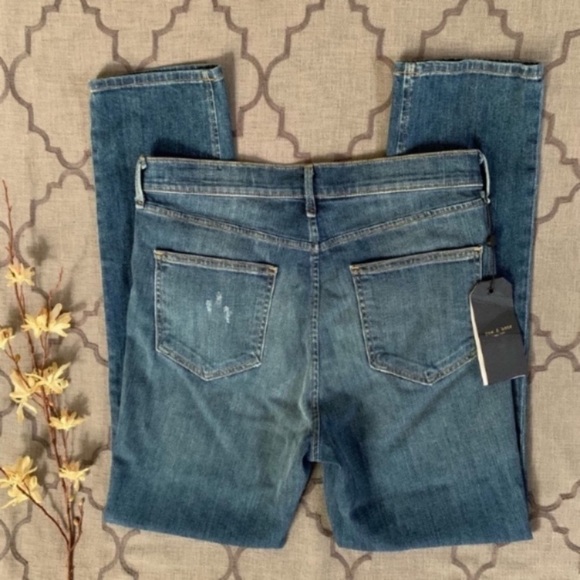 NWT-Rag&Bone Chic High Waist Slim Cigarette Jeans - Picture 4 of 9